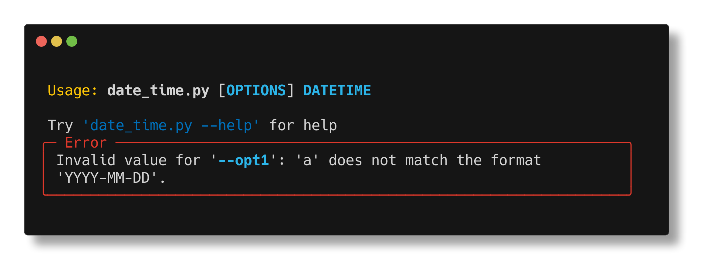Datetime example error