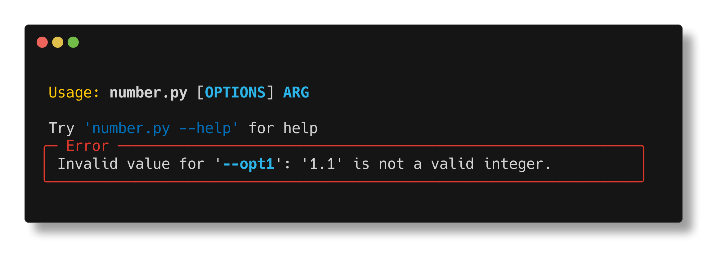 Number example error