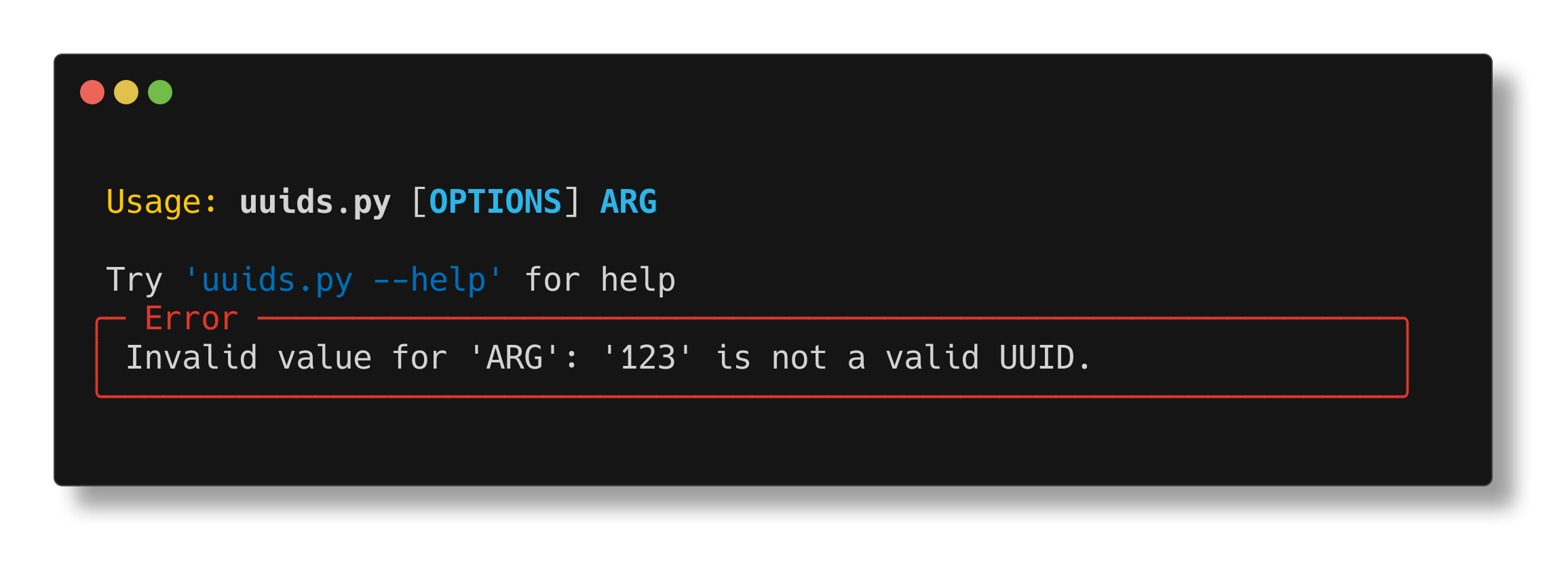 UUID example error