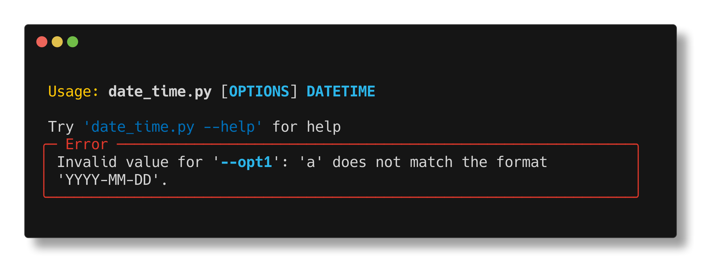 Datetime example error